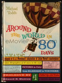 4g1242 AROUND THE WORLD IN 80 DAYS hardcover souvenir program book 1956 Jules Verne adventure epic!
