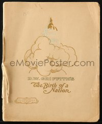 4g1250 BIRTH OF A NATION 19pg souvenir program book 1915 D.W. Griffith's classic tale of Ku Klux Klan!