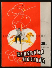 4g1261 CINERAMA HOLIDAY souvenir program book 1956 you feel like a participating member of the movie!