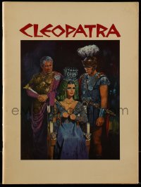4g1263 CLEOPATRA souvenir program book 1964 Elizabeth Taylor, Burton, Harrison, Terpning art!