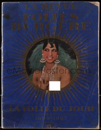 4g1220 FOLIES BERGERE French souvenir program book 1926 topless Josephine Baker on die-cut cover!