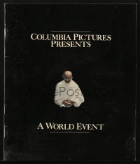 4g1285 GANDHI world premiere souvenir program book 1982 Ben Kingsley as The Mahatma, die-cut cover!