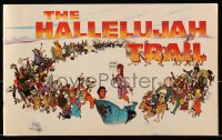 4g1297 HALLELUJAH TRAIL souvenir program book 1965 John Sturges, Burt Lancaster, wagon train art!