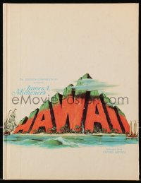 4g1301 HAWAII hardcover souvenir program book 1966 Julie Andrews, written by James A. Michener!