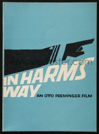 4g1186 IN HARM'S WAY English souvenir program book 1965 Preminger, classic Saul Bass art, rare!