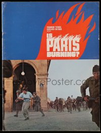 4g1312 IS PARIS BURNING souvenir program book 1966 Rene Clement's Paris brule-t-il, World War II