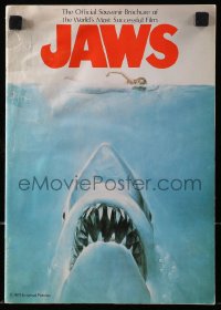 4g1188 JAWS English souvenir program book 1975 Roy Scheider, Richard Dreyfuss, Robert Shaw & shark!