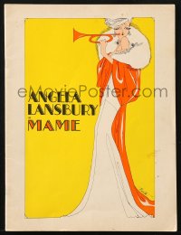 4g1329 MAME stage play souvenir program book 1966 full-length art of Angela Lansbury w/horn by Berta!