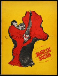 4g1337 MOULIN ROUGE souvenir program book 1953 Larry Garfunkel cover art of sexy French dancer!