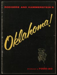 4g1344 OKLAHOMA souvenir program book 1956 MacRae, Shirley Jones, Rodgers & Hammerstein, TODD-AO!