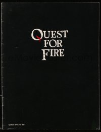 4g1354 QUEST FOR FIRE black style souvenir program book 1982 prehistoric caveman Ron Perlman!