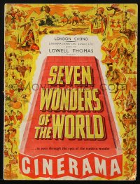 4g1200 SEVEN WONDERS OF THE WORLD Cinerama English souvenir program book 1958 the famous landmarks!