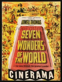 4g1371 SEVEN WONDERS OF THE WORLD Cinerama souvenir program book 1956 famous landmarks in Cinerama!