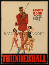 4g1400 THUNDERBALL souvenir program book 1965 Sean Connery as James Bond, cool images from the movie!