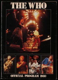 4g1409 WHO music concert souvenir program book 1980 great color images from their tour!