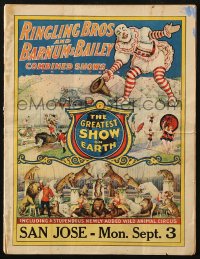 4g1361 RINGLING BROS & BARNUM & BAILEY COMBINED SHOWS souvenir program book 1934 great cover art!