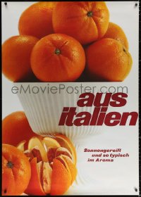 4g0160 AUS ITALIEN 36x50 Swiss advertising poster 1960s great image of oranges in bowl!