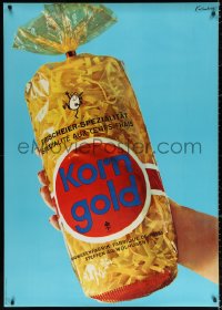 4g0175 KORN GOLD 36x50 Swiss advertising poster 1960s image of a woman holding egg noodles!