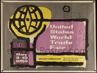 4g0154 UNITED STATES WORLD TRADE FAIR 45x59 special poster 1959 Bernard Brussel-Smith art!