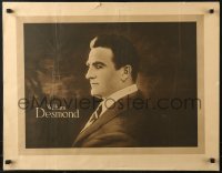 4g0364 WILLIAM DESMOND personality poster 1920s super young profile portrait in suit & tie, rare!