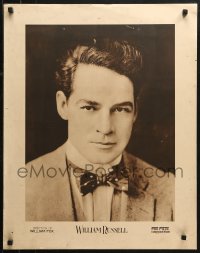 4g0365 WILLIAM RUSSELL personality poster 1910s great waist-high portrait wearing suit and bow tie!