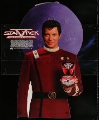 4g0333 STAR TREK V standees 1989 The Final Frontier, Shatner, Nimoy and cast with videotape!