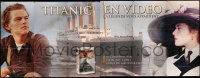 4g0416 TITANIC 118x310 French video poster 1997 DiCaprio & Winslet, Cameron, collide with destiny!