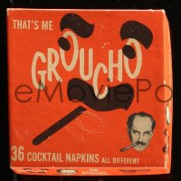 4g0434 GROUCHO MARX group of 24 5x5 cocktail napkins 1954 all with great cartoon art by Don Whearty!