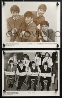 4g1032 HARD DAY'S NIGHT presskit w/ 4 stills R1982 great images of The Beatles, rock & roll classic!