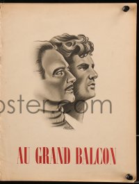 4g1212 AU GRAND BALCON French souvenir program book 1949 Morvan art of Pierre Fresnay & Marchal!