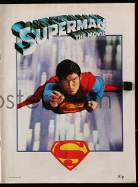 4g1203 SUPERMAN English souvenir program book 1978 Christopher Reeve, Gene Hackman, ultra rare!