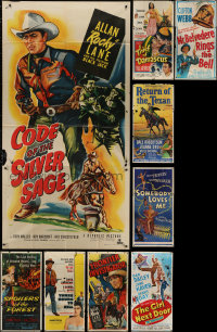 4h0358 LOT OF 11 FOLDED THREE-SHEETS 1950s great images from a variety of different movies!