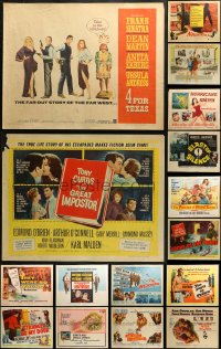 4h0707 LOT OF 23 MOSTLY UNFOLDED HALF-SHEETS 1950s-1960s great images from a variety of movies!
