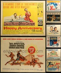 4h0704 LOT OF 25 UNFOLDED HALF-SHEETS 1950s-1960s great images from a variety of movies!