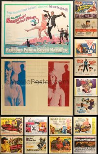 4h0711 LOT OF 20 MOSTLY FORMERLY FOLDED MOSTLY 1960S HALF-SHEETS 1960s great movie images!