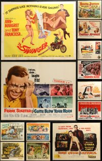 4h0718 LOT OF 17 FORMERLY FOLDED HALF-SHEETS 1950s-1960s great images from a variety of movies!