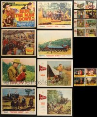 4h0235 LOT OF 20 COWBOY WESTERN LOBBY CARDS 1950s a variety of incomplete sets!