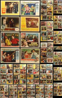 4h0158 LOT OF 218 1950S LOBBY CARDS 1950s great scenes from a variety of different movies!
