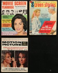 4h0984 LOT OF 3 MOVIE MAGAZINES 1950s-1970s filled with great images & information!
