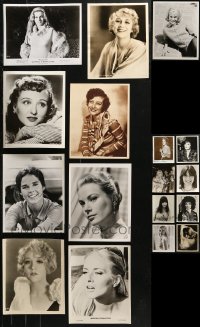 4h0530 LOT OF 17 8X10 STILLS OF PRETTY LADIES 1920s-1980s close portraits of beautiful stars!