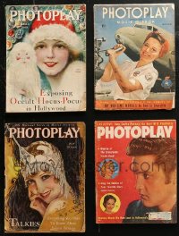 4h0981 LOT OF 4 PHOTOPLAY MOVIE MAGAZINES 1920s-1950s filled with great images & information!