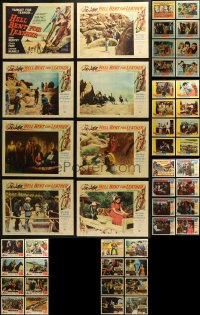4h0206 LOT OF 64 COWBOY WESTERN LOBBY CARDS 1950s-1960s complete sets from several movies!