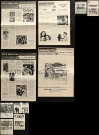4h1019 LOT OF 10 UNCUT TARZAN PRESSBOOKS 1950s-1970s advertising for several different movies!