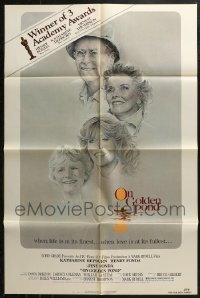 4h0104 LOT OF 12 FOLDED ON GOLDEN POND ONE-SHEETS 1981 Henry & Jane Fonda, Katharine Hepburn
