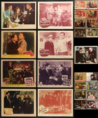 4h0230 LOT OF 25 1940S-70S DETECTIVE AND CRIME LOBBY CARDS 1940s-1970s several incomplete sets!