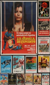 4h0389 LOT OF 17 FOLDED ARGENTINEAN POSTERS 1950s-1990s great images from a variety of movies!