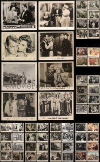 4h0444 LOT OF 60 ENGLISH FRONT OF HOUSE LOBBY CARDS 1930s-1960s a variety of movie scenes!