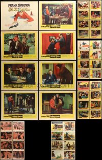 4h0211 LOT OF 56 COWBOY WESTERN LOBBY CARDS 1950s-1960s complete sets from several different movies!