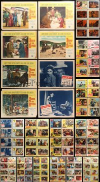 4h0168 LOT OF 157 COWBOY WESTERN LOBBY CARDS 1950s-1960s incomplete sets from several movies!