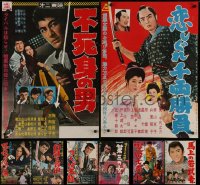 4h0693 LOT OF 10 FORMERLY TRI-FOLDED JAPANESE B2 POSTERS 1950s-1960s country of origin movies!